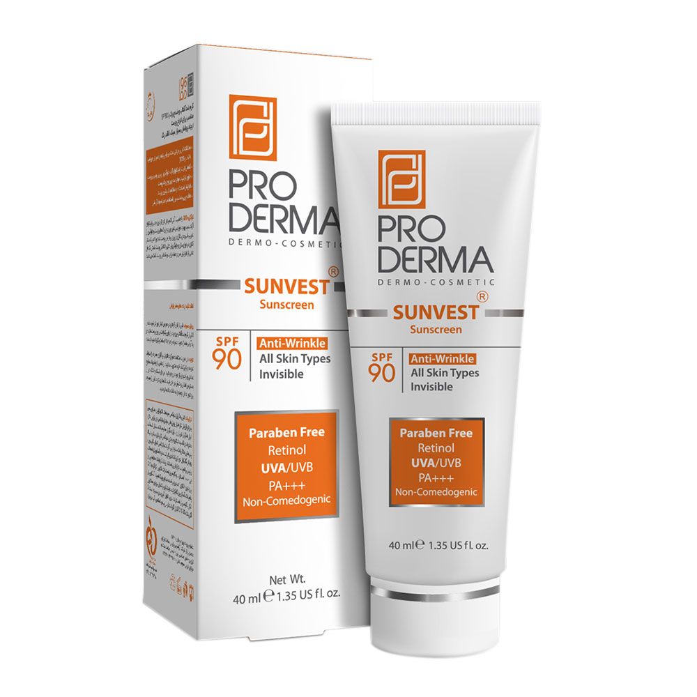 ضد آفتاب و ضد چروک بی رنگ SPF90 پرودرما